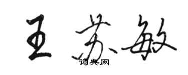 骆恒光王苏敏行书个性签名怎么写