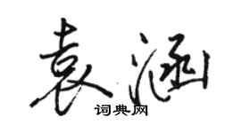骆恒光袁涵行书个性签名怎么写