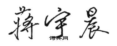 骆恒光蒋宇晨行书个性签名怎么写