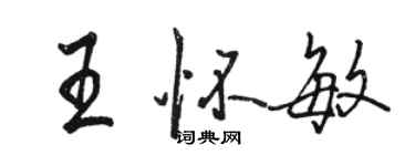 骆恒光王怀敏行书个性签名怎么写
