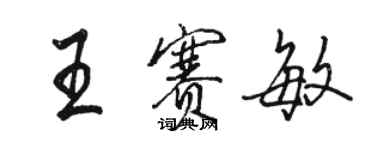 骆恒光王赛敏行书个性签名怎么写