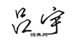骆恒光吕宇行书个性签名怎么写