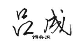骆恒光吕成行书个性签名怎么写