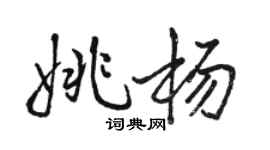 骆恒光姚杨行书个性签名怎么写