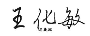 骆恒光王化敏行书个性签名怎么写