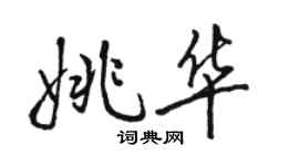 骆恒光姚华行书个性签名怎么写