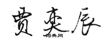 骆恒光贾奕辰行书个性签名怎么写