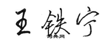 骆恒光王铁宁行书个性签名怎么写