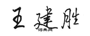 骆恒光王建胜行书个性签名怎么写