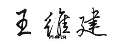 骆恒光王维建行书个性签名怎么写