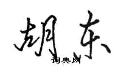 骆恒光胡东行书个性签名怎么写