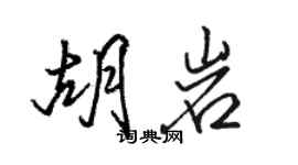骆恒光胡岩行书个性签名怎么写