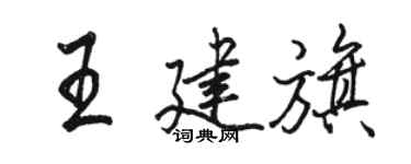 骆恒光王建旗行书个性签名怎么写