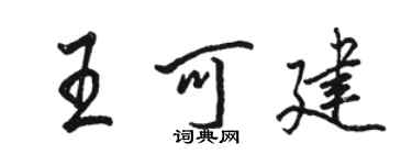 骆恒光王可建行书个性签名怎么写