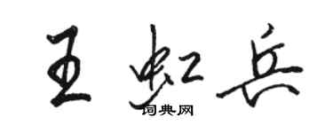 骆恒光王虹兵行书个性签名怎么写
