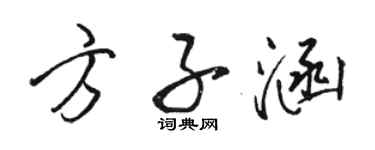 骆恒光方子涵行书个性签名怎么写