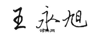 骆恒光王永旭行书个性签名怎么写