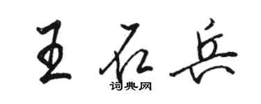 骆恒光王石兵行书个性签名怎么写