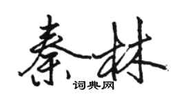 骆恒光秦林行书个性签名怎么写