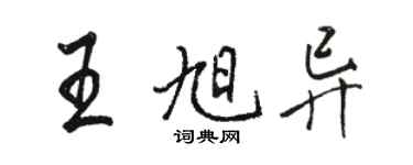 骆恒光王旭异行书个性签名怎么写
