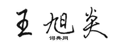 骆恒光王旭炎行书个性签名怎么写