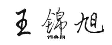 骆恒光王锦旭行书个性签名怎么写