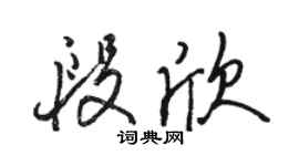 骆恒光段欣行书个性签名怎么写