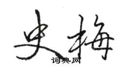 骆恒光史梅行书个性签名怎么写