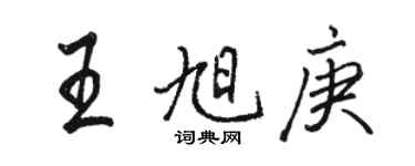 骆恒光王旭庚行书个性签名怎么写