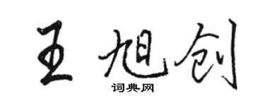骆恒光王旭创行书个性签名怎么写