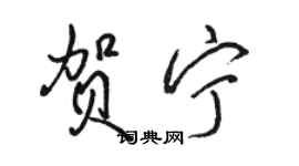骆恒光贺宁行书个性签名怎么写