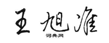 骆恒光王旭准行书个性签名怎么写
