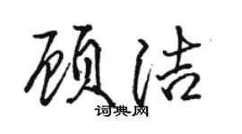 骆恒光顾洁行书个性签名怎么写