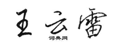 骆恒光王云雷行书个性签名怎么写