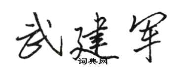 骆恒光武建军行书个性签名怎么写