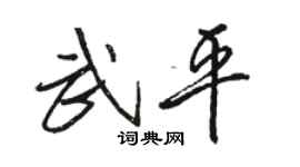 骆恒光武平行书个性签名怎么写