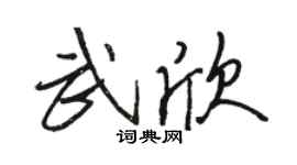 骆恒光武欣行书个性签名怎么写