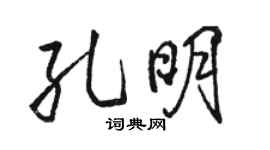 骆恒光孔明行书个性签名怎么写
