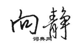 骆恒光向静行书个性签名怎么写
