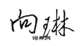 骆恒光向琳行书个性签名怎么写