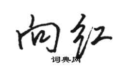 骆恒光向红行书个性签名怎么写