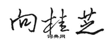骆恒光向桂芝行书个性签名怎么写