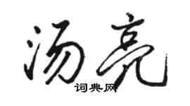 骆恒光汤亮行书个性签名怎么写