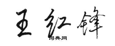 骆恒光王红锋行书个性签名怎么写