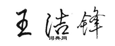 骆恒光王洁锋行书个性签名怎么写