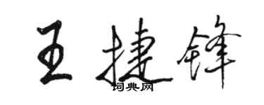 骆恒光王捷锋行书个性签名怎么写