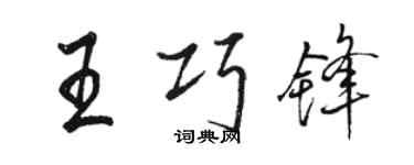骆恒光王巧锋行书个性签名怎么写