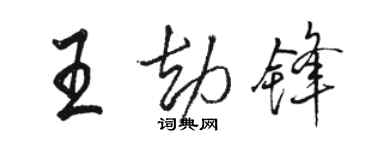 骆恒光王劫锋行书个性签名怎么写
