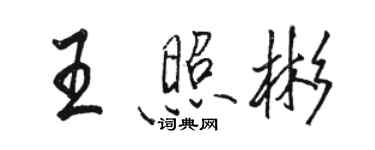 骆恒光王照彬行书个性签名怎么写