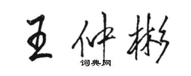 骆恒光王仲彬行书个性签名怎么写